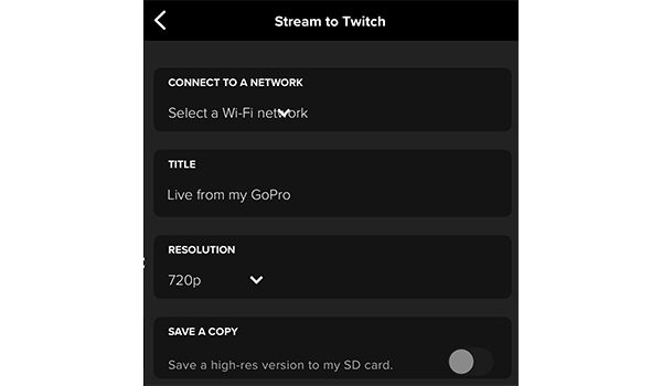 Kết nối wifi, chỉnh sửa tiêu đề stream