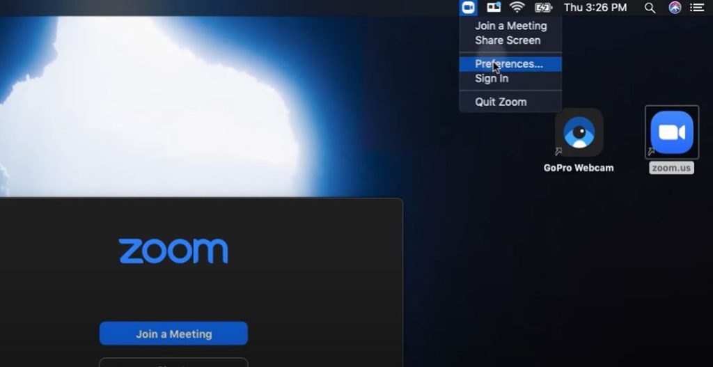 Ứng dụng Zoom trên máy tính Mac